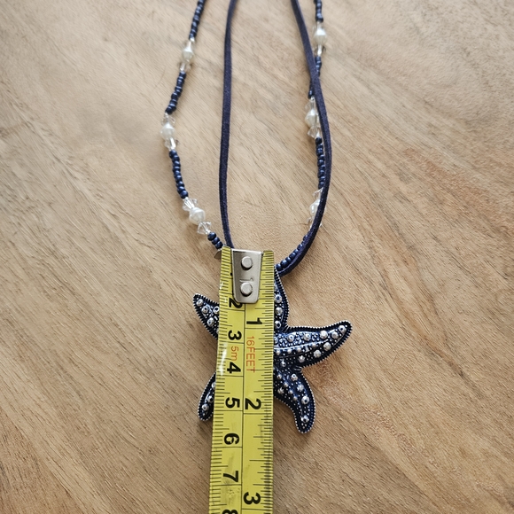 Blue Starfish Pendant Necklace - Picture 5 of 10